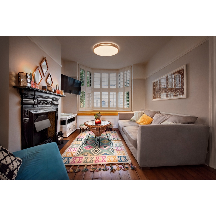 Osram - dimējams LED griestu gaismeklis ORBIS WOODBURRY LED/16W/230V, diametrs 30 cm