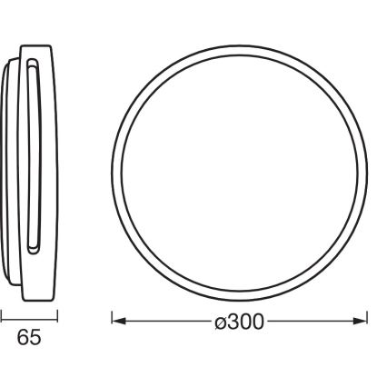 Osram - dimējams LED griestu gaismeklis ORBIS WOODBURRY LED/16W/230V, diametrs 30 cm