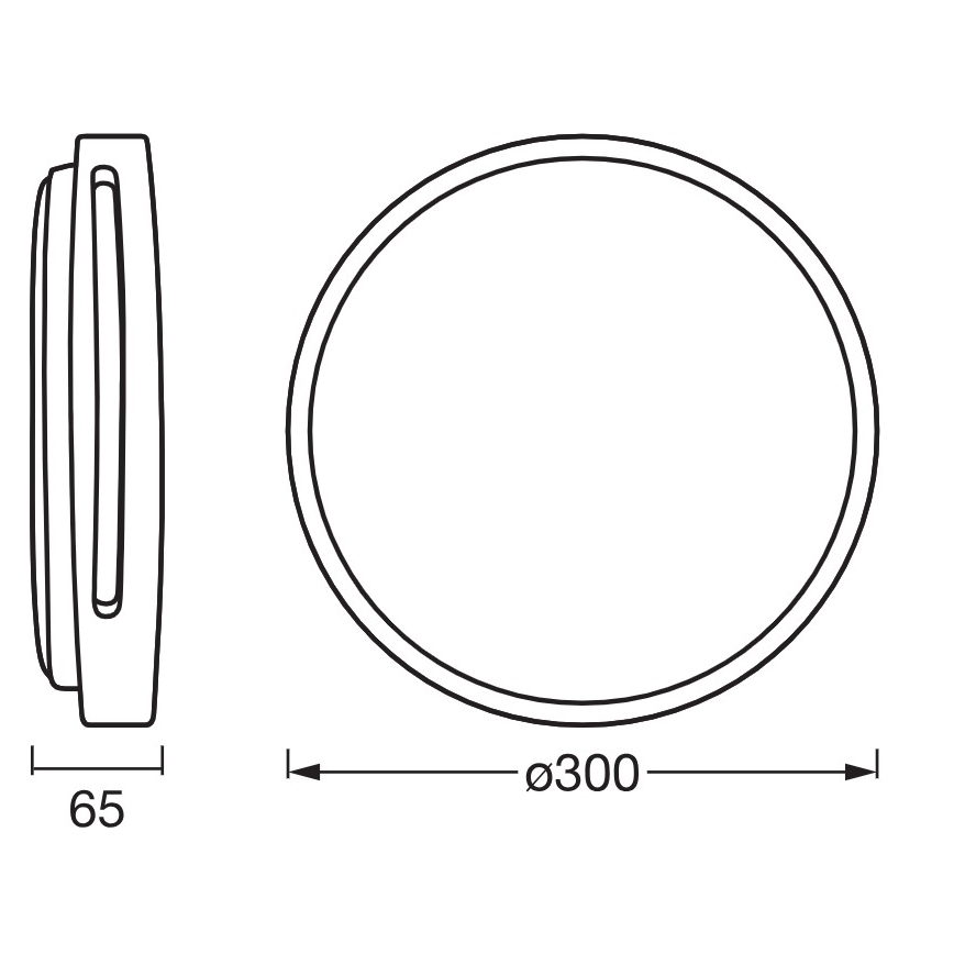 Osram - dimējams LED griestu gaismeklis ORBIS WOODBURRY LED/16W/230V, diametrs 30 cm