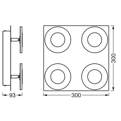 Osram - LED dimējams vannas istabas griestu gaismeklis SMART+ WAVE LED/24W/230V 3000-6500K IP44 Wi-Fi