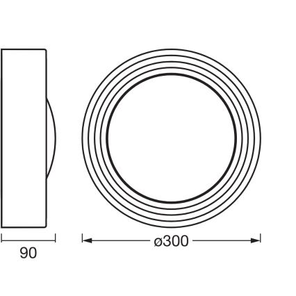 Osram - LED dimējams griestu gaismeklis ORBIS CONCRETE LED/13W/230V Ø 30 cm pelēks/betons