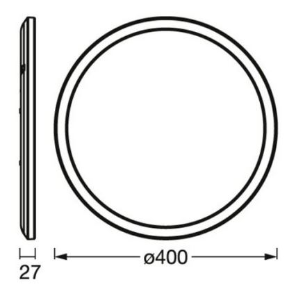 Osram - dimmējams LED griestu gaismeklis ORBIS LED/22W/230V, balts