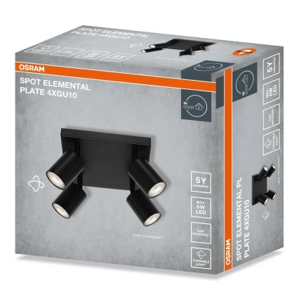 Osram - ELEMENTAL virsmas montējams spotgaismeklis 4xGU10/6W/230V