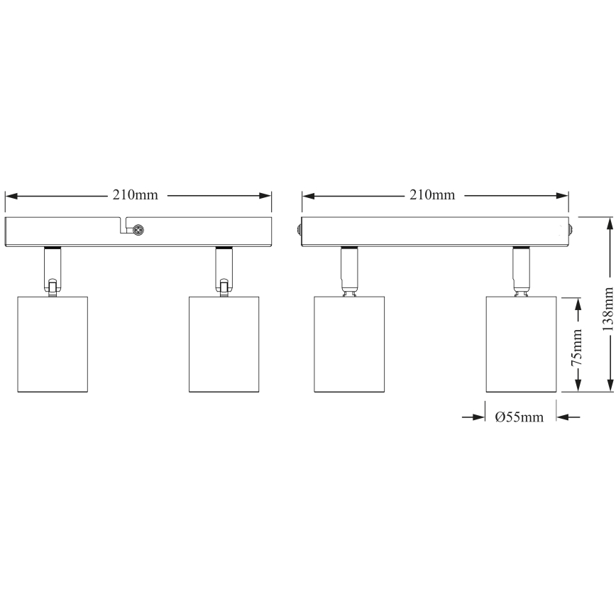 Osram - ELEMENTAL virsmas montējams spotgaismeklis 4xGU10/6W/230V