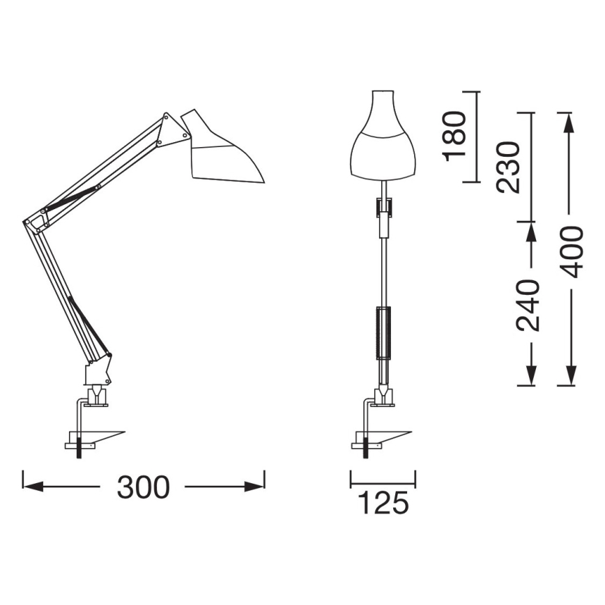 Osram - Galda lampa ar skavu DESK LINE 1xE27/11W/230V balta