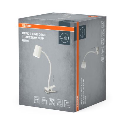 Osram - Galda lampa ar skavu DESK LINE 1xGU10/9W/230V balta