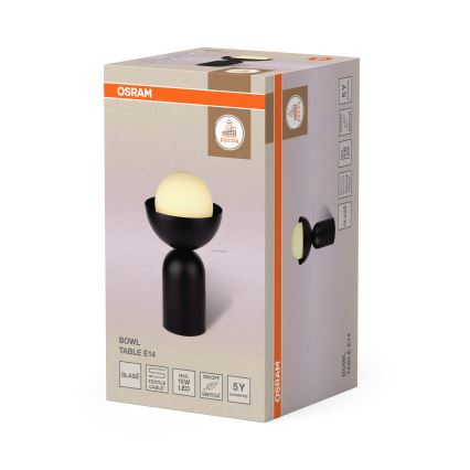 Osram - Galda lampa DECOR BOWL 1xE14/25W/230V melna