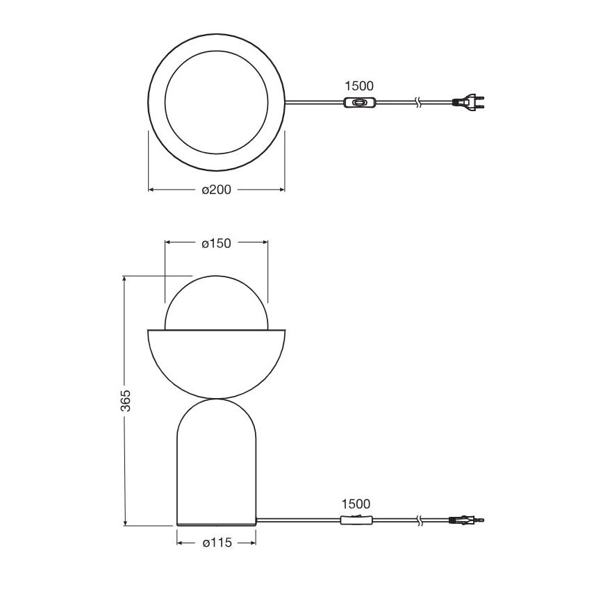 Osram - galda lampa DECOR BOWL 1xE14/25W/230V zaļa/dzeltena
