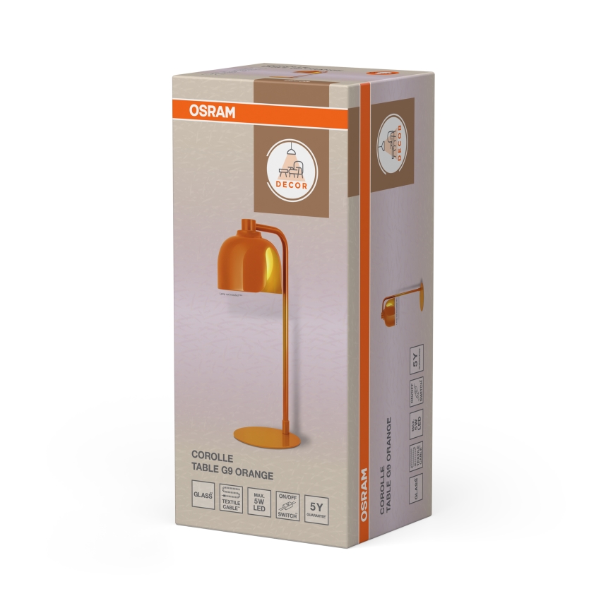 Osram - Galda lampa DECOR COROLLE 1xG9/20W/230V oranžā