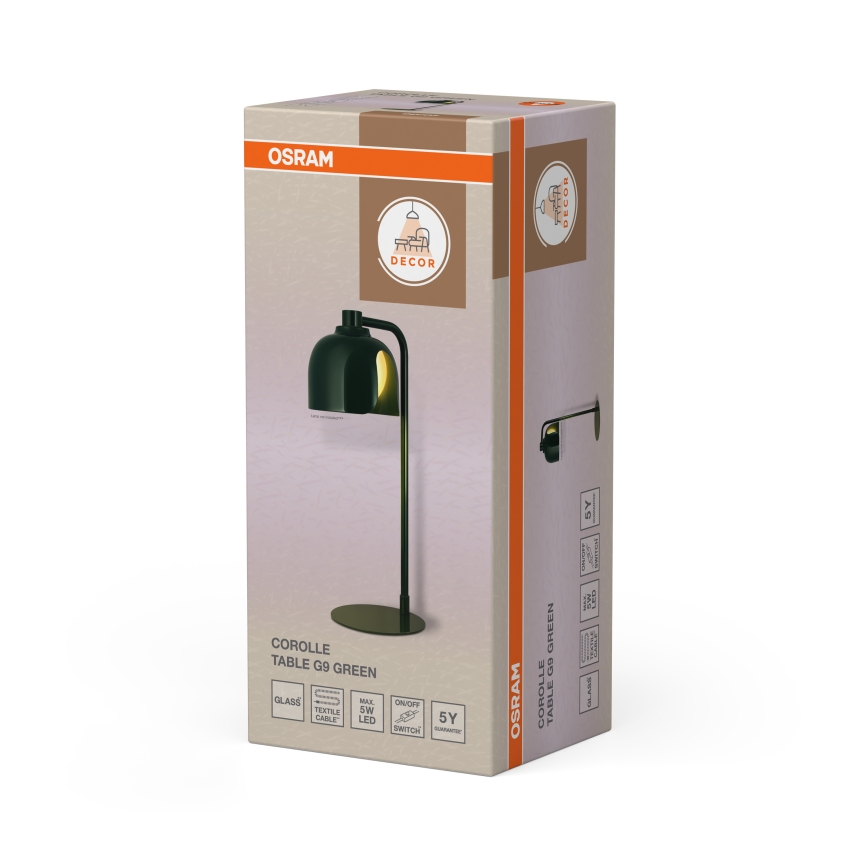 Osram - Galda lampa DECOR COROLLE 1xG9/20W/230V zaļa