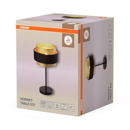 Osram - Galda lampa DECOR HORNET 1xE27/10W/230V melna/zelta