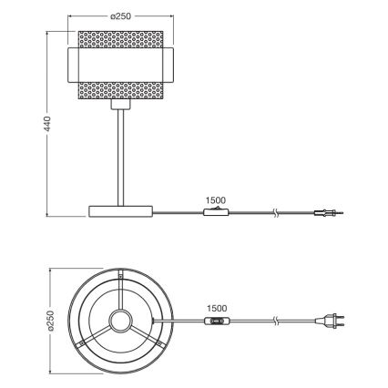 Osram - Galda lampa DECOR HORNET 1xE27/10W/230V melna/zelta