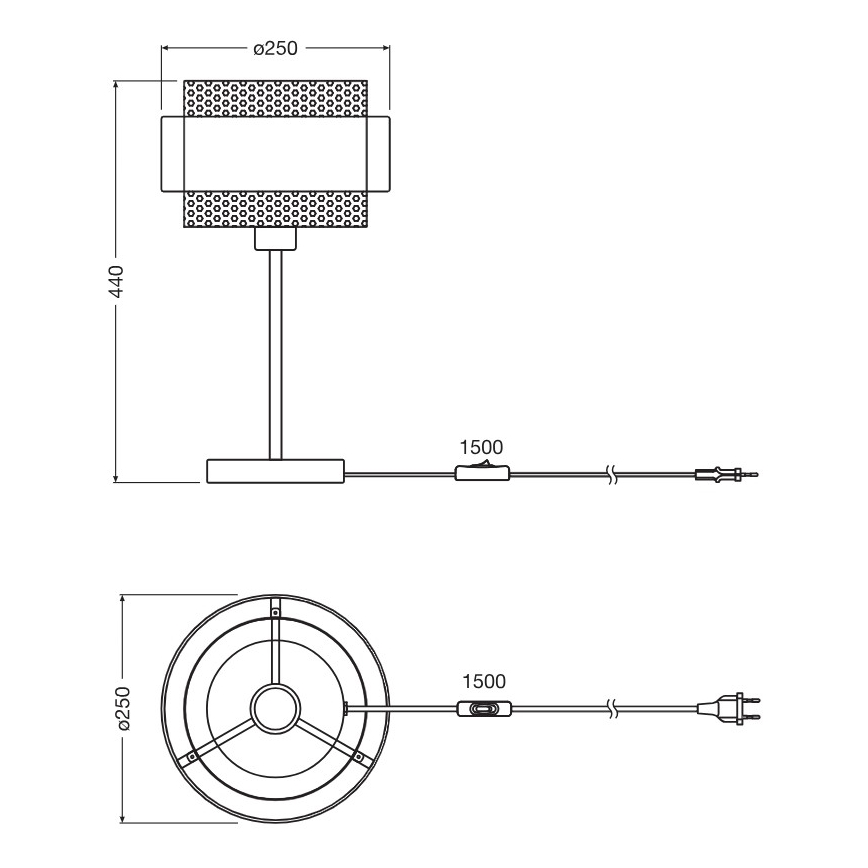 Osram - Galda lampa DECOR HORNET 1xE27/10W/230V melna/zelta