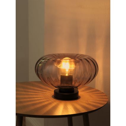 Osram - Galda lampa DECOR SMOKE 1xE27/12W/230V melna/dūmaina pelēka