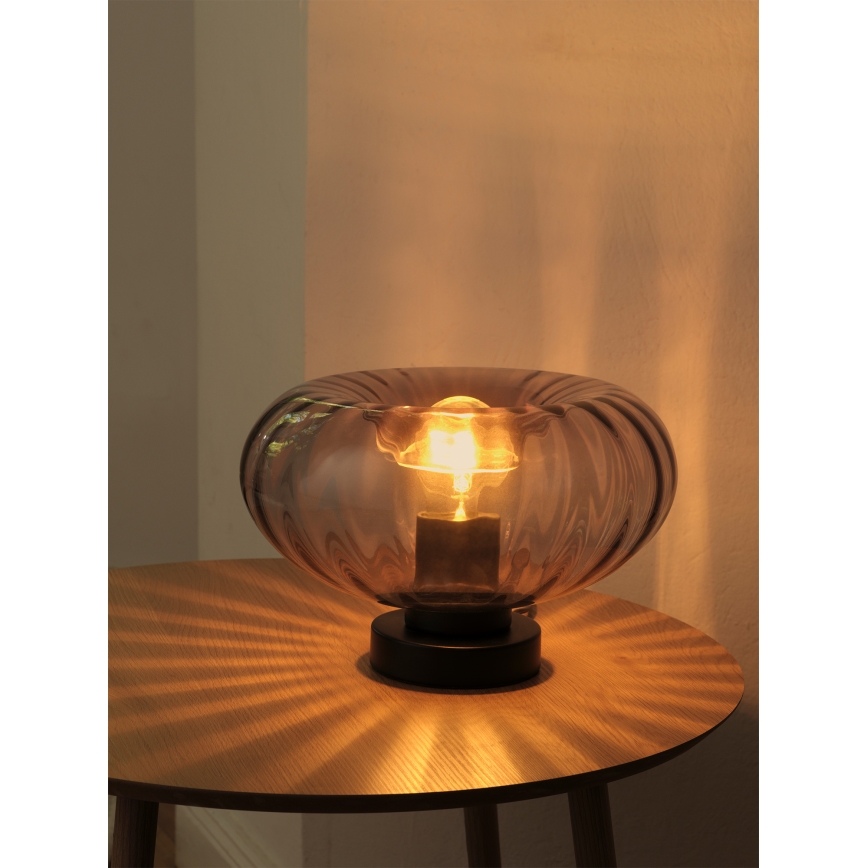 Osram - Galda lampa DECOR SMOKE 1xE27/12W/230V melna/dūmaina pelēka