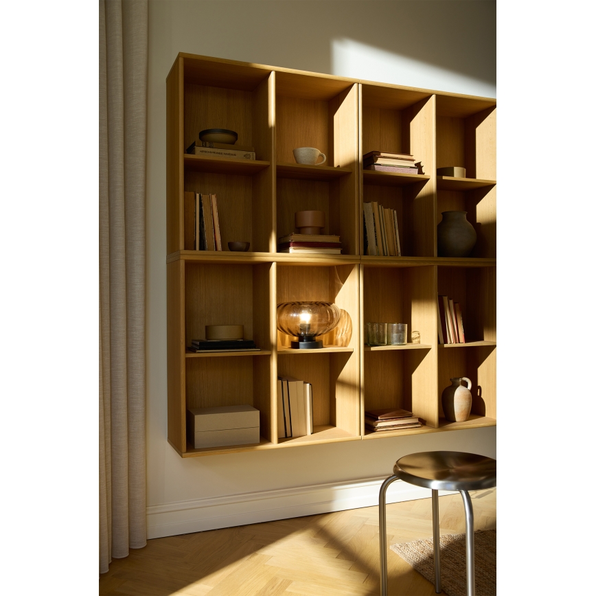 Osram - Galda lampa DECOR SMOKE 1xE27/12W/230V melna/dūmaina pelēka