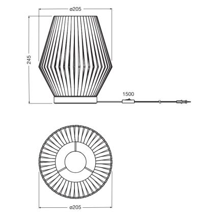 Osram - Galda lampa DECOR STRIPES 1xE14/5W/230V bēša