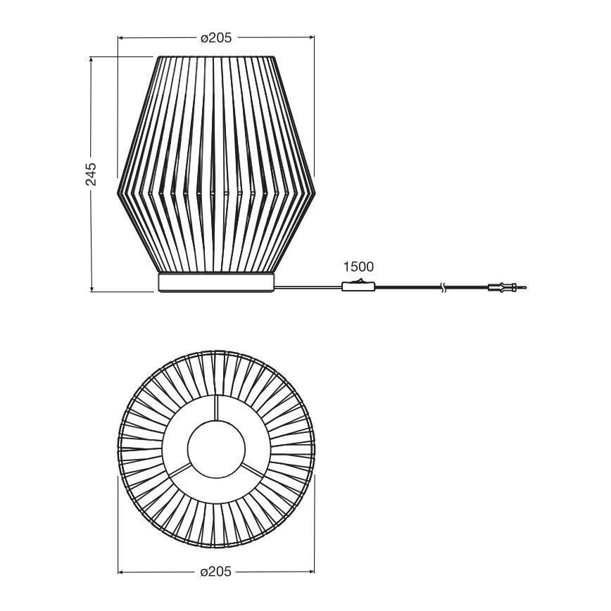 Osram - Galda lampa DECOR STRIPES 1xE14/5W/230V bēša