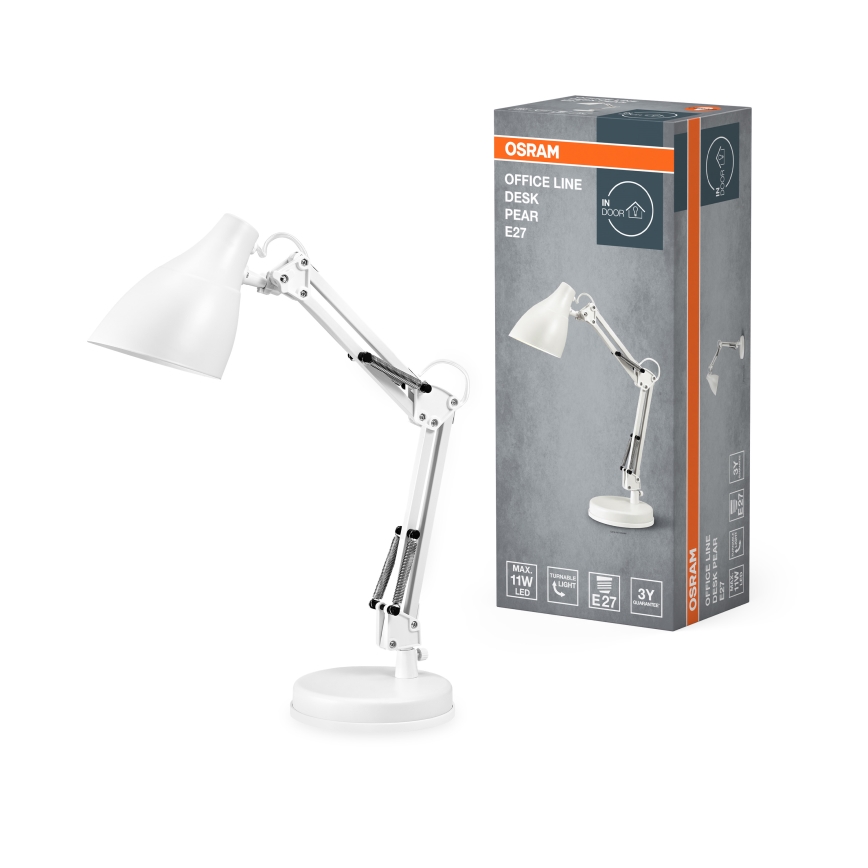 Osram - Galda lampa DESK LINE 1xE27/11W/230V balta