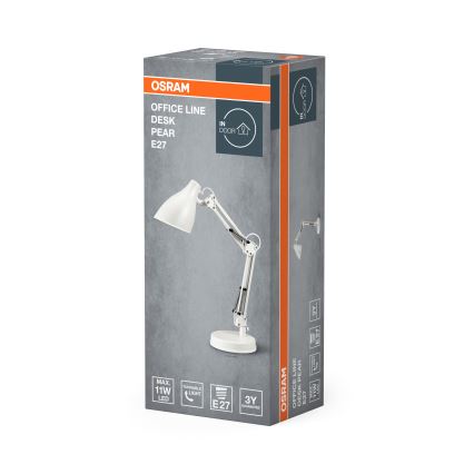 Osram - Galda lampa DESK LINE 1xE27/11W/230V balta