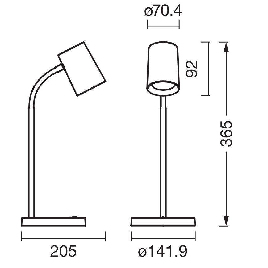 Osram - galda lampa DESK LINE 1xGU10/9W/230V balta