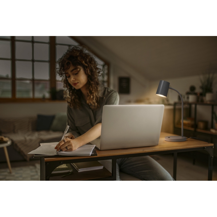 Osram - Galda lampa DESK LINE 1xGU10/9W/230V pelēka