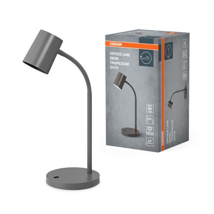 Osram - Galda lampa DESK LINE 1xGU10/9W/230V pelēka