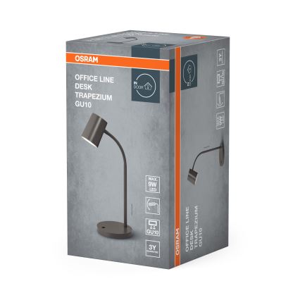 Osram - Galda lampa DESK LINE 1xGU10/9W/230V pelēka