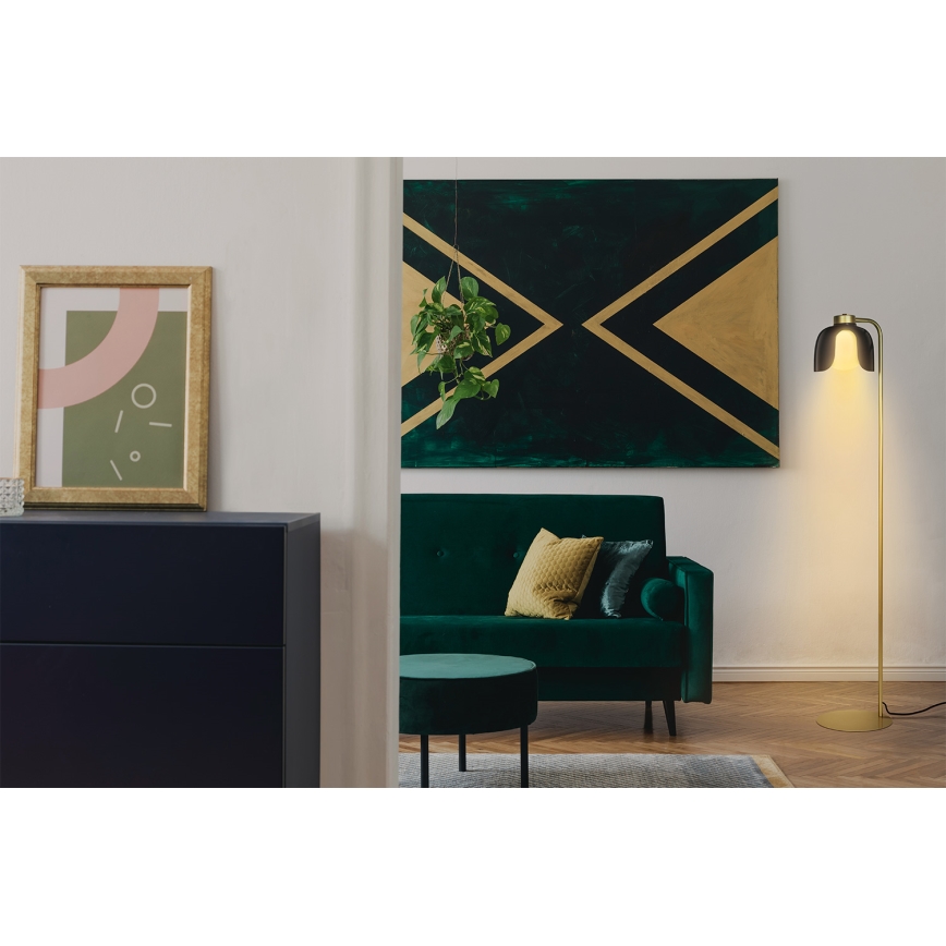 Osram - Grīdas lampa DECOR COROLLE 1xE27/15W/230V melna/zeltaina