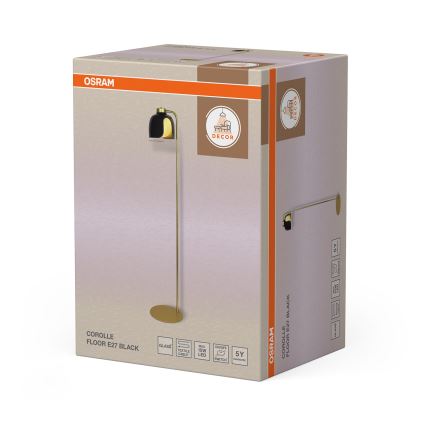 Osram - Grīdas lampa DECOR COROLLE 1xE27/15W/230V melna/zeltaina