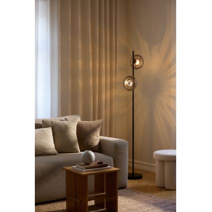 Osram - Grīdas lampa DECOR SMOKE 2xE14/12W/230V melna/dūmaina pelēka
