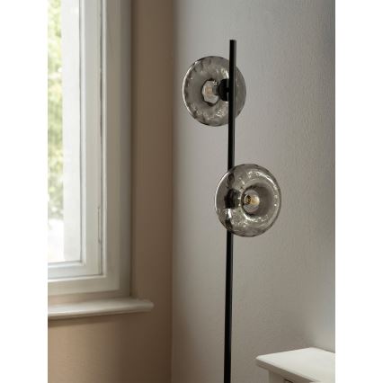 Osram - Grīdas lampa DECOR SMOKE 2xE14/12W/230V melna/dūmaina pelēka