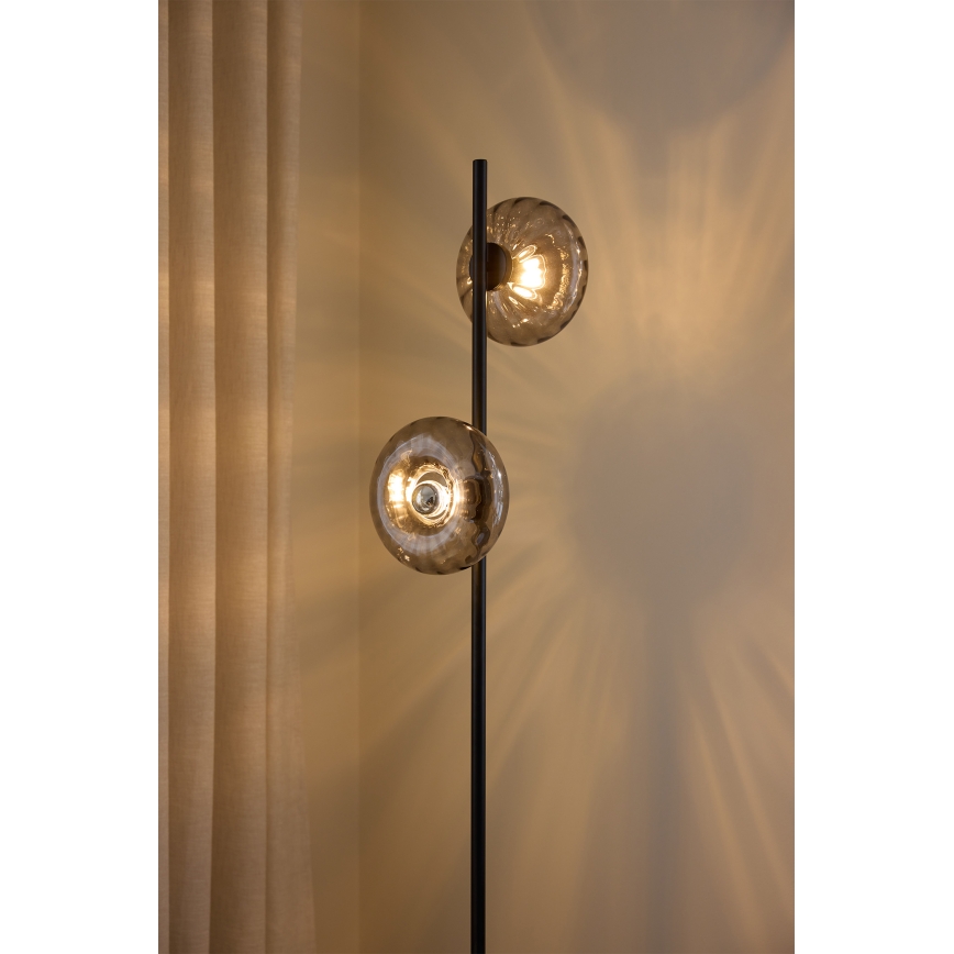 Osram - Grīdas lampa DECOR SMOKE 2xE14/12W/230V melna/dūmaina pelēka