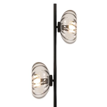 Osram - Grīdas lampa DECOR SMOKE 2xE14/12W/230V melna/dūmaina pelēka