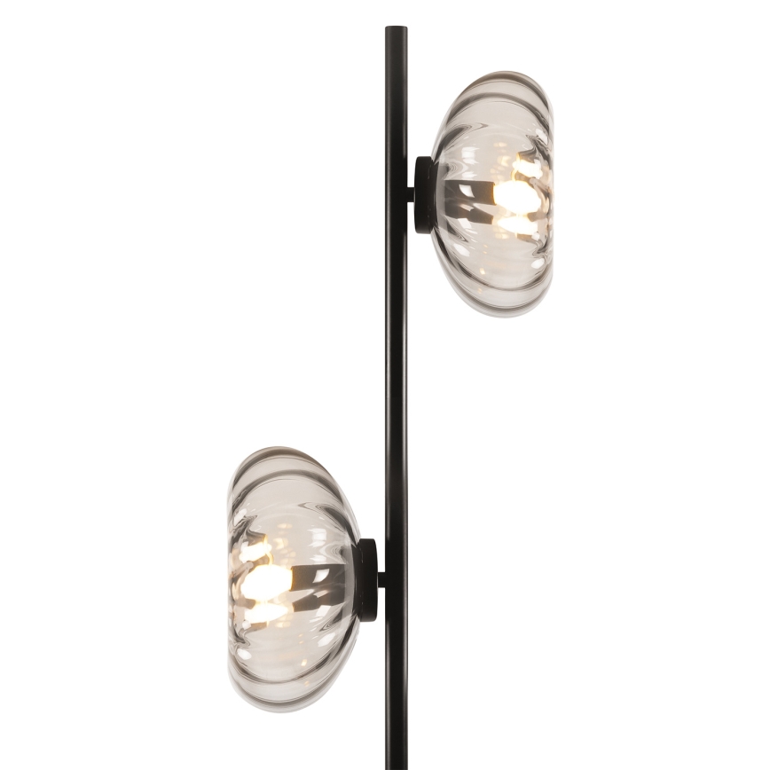 Osram - Grīdas lampa DECOR SMOKE 2xE14/12W/230V melna/dūmaina pelēka