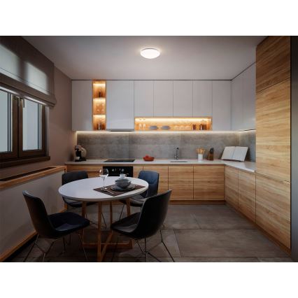 Osram - Griestu gaismeklis CEILING ESSENTIAL 1xE27/25W/230V Ø 25 cm balts