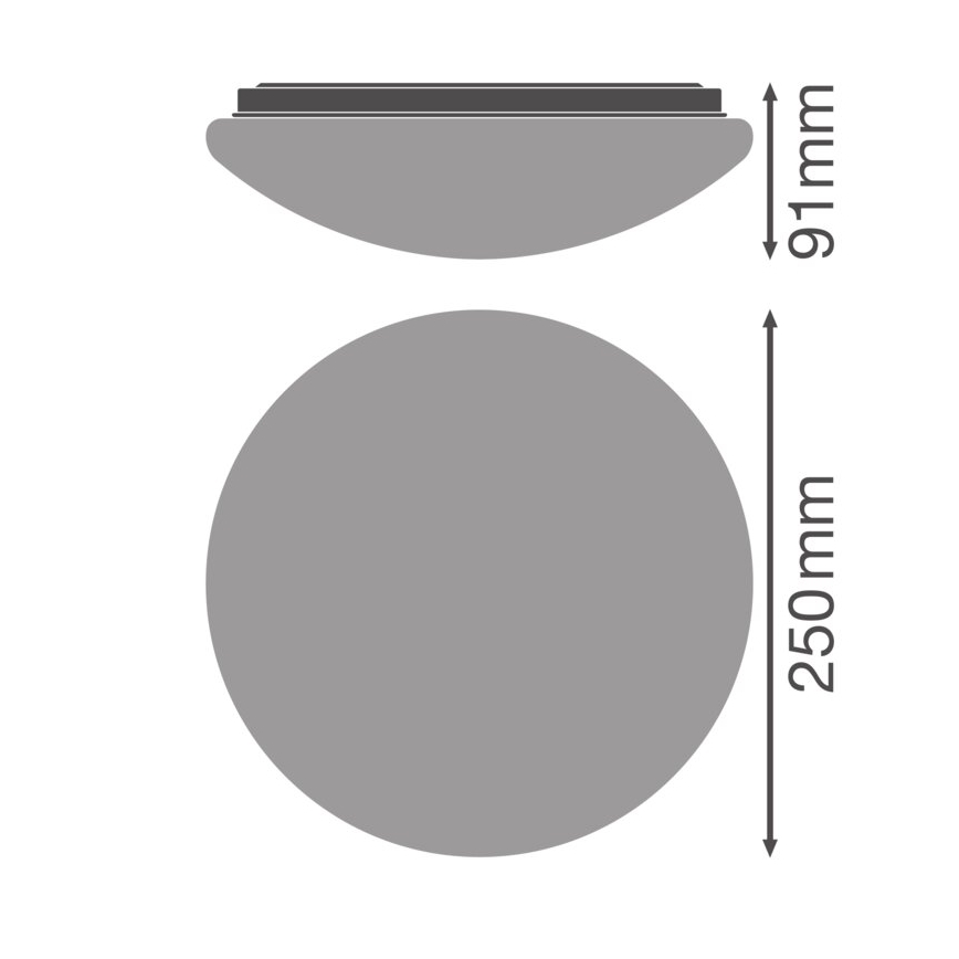 Osram - Griestu gaismeklis CEILING ESSENTIAL 1xE27/25W/230V Ø 25 cm balts