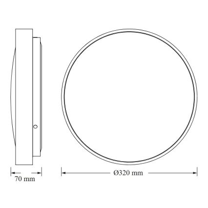 Osram - LED griestu lampa ar krēslas sensoru CEILING LUXO LED/18W/230V Ø 32 cm zelta