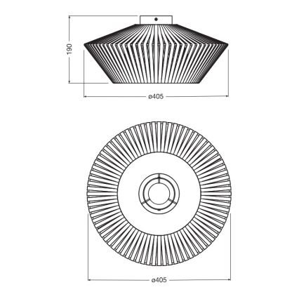 Osram - griestu gaismeklis DECOR STRIPES 1xE27/10W/230V Ø 40,5 cm, bēšā krāsā