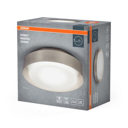 Osram - Griestu gaismeklis ORBIS MADRID 2xE27/10W/230V Ø 29 cm matēts hroms