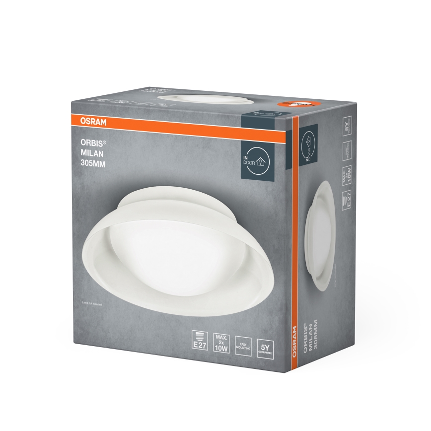 Osram - Griestu gaismeklis ORBIS MILAN 2xE27/10W/230V Ø 30,5 cm brūns