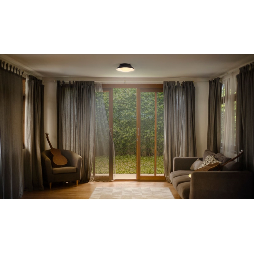 Osram - Griestu gaismeklis ORBIS MILAN 2xE27/10W/230V Ø 30,5 cm melns