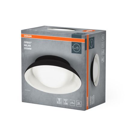 Osram - Griestu gaismeklis ORBIS MILAN 2xE27/10W/230V Ø 30,5 cm melns