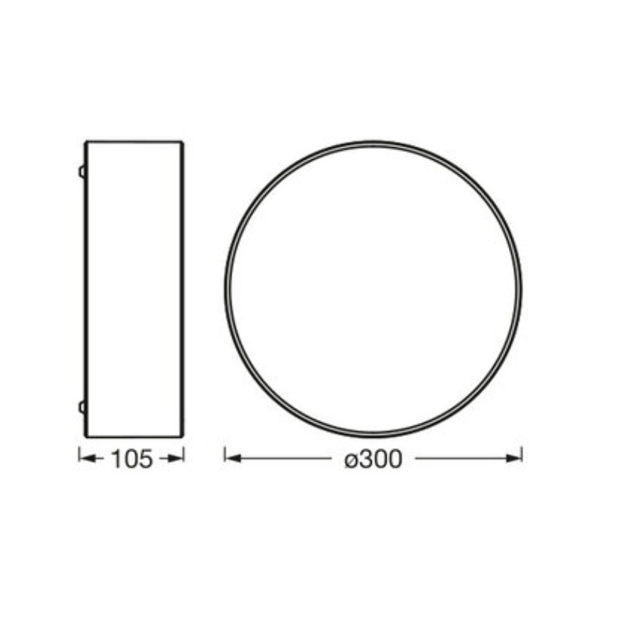 Osram - Griestu gaismeklis ORBIS PARIS 1xE27/25W/230V Ø 30 cm balts