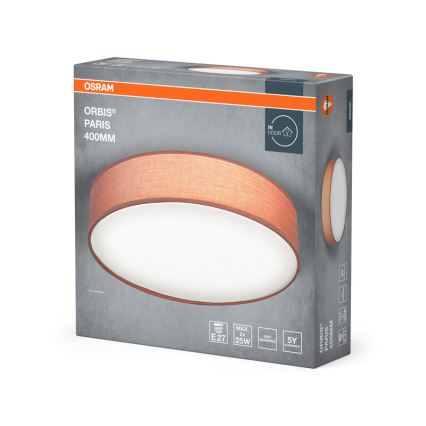 Osram - Griestu gaismeklis ORBIS PARIS 2xE27/25W/230V, Ø 40 cm, brūns
