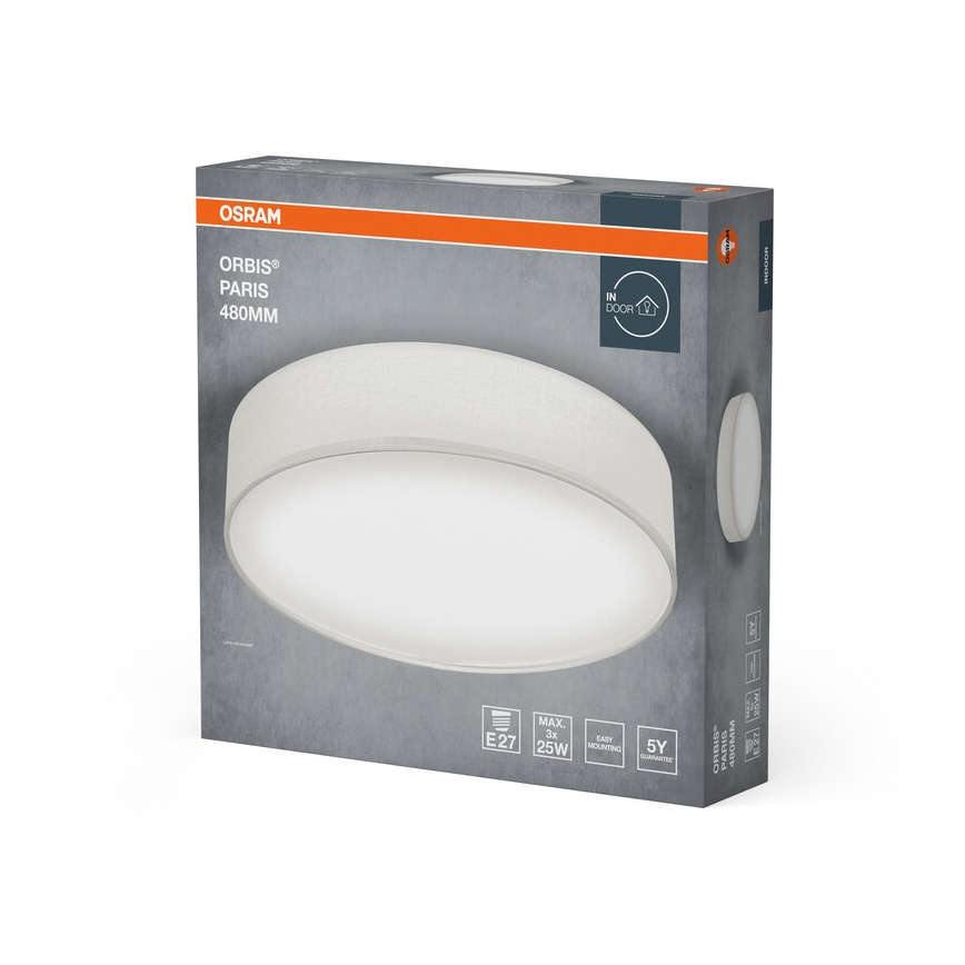 Osram - griestu gaismeklis ORBIS PARIS 3xE27/25W/230V Ø 48 cm balts
