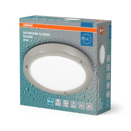 Osram - vannas istabas griestu lampa BATHROOM CLASSIC 1xE27/15W/230V Ø31 cm IP44