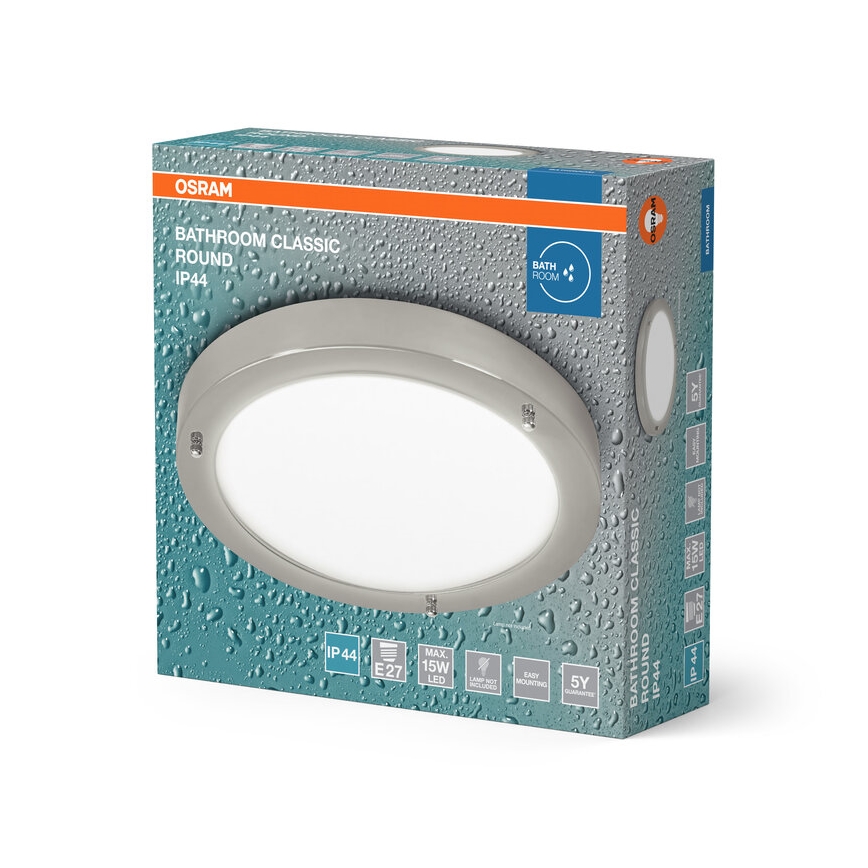 Osram - vannas istabas griestu lampa BATHROOM CLASSIC 1xE27/15W/230V Ø31 cm IP44