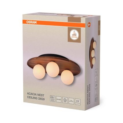 Osram - Griestu lampa ACACIA NEST 3xG9/5W/230V akācija