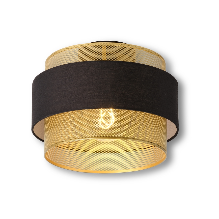 Osram - Griestu lampa DECOR HORNET 1xE27/10W/230V Ø 30 cm melna/zelta